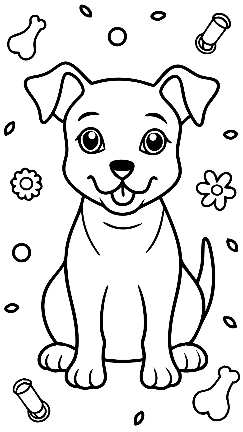 coloriage de chien mignon